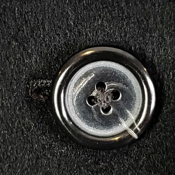 J Crew Coat Peacoat Black Wool Thinsulate Nelly Gori Womens Size 6 Button Flaw - Picture 5 of 11